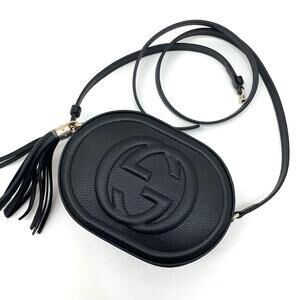 Gucci Black Bag Soho Shoulder Interlocking